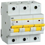 Автоматический выключатель IEK ВА47-150 125А 3п MVA50-3-125-D, 15кА, D