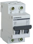 Автоматический выключатель IEK ВА47-29 GENERICA 16А 2п MVA25-2-016-C, 4.5кА, C