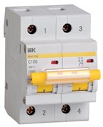 Автоматический выключатель IEK ВА47-100 100А 2п MVA40-2-100-C, 10кА, C