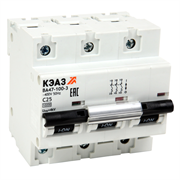 Автоматический выключатель КЭАЗ ВА47-100 80А 3п 318136, D, 10кА
