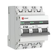 Автоматический выключатель EKF PROxima ВА 47-63 50А 3п mcb4763-6-3-50C-pro, C, 6кА