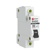 Автоматический выключатель EKF Basic ВА 47-29 6А 1п mcb4729-1-06-B, B, 4.5кА