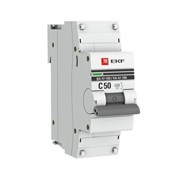 Автоматический выключатель EKF PROxima ВА 47-100 50А 1п mcb47100-1-50C-pro, C, 10кА