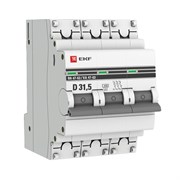 Автоматический выключатель EKF ВА 47-63 PROxima 31.5А 3п mcb4763-3-31.5D-pro, 4.5кА, D