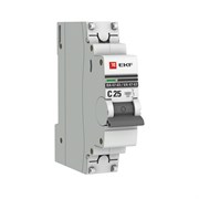 Автоматический выключатель EKF ВА 47-63 PROxima 25А 1п mcb4763-6-1-25C-pro, 6кА, C