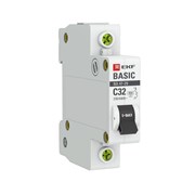 Автоматический выключатель EKF 47-29 Basic 32А 1п mcb4729-1-32C, 4.5кА, C