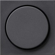 Накладка с поворотной кнопкой для светорегуляторов Антрацит 065028