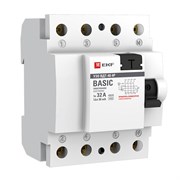 Выключатель дифференциального тока EKF Basic ВДТ-40 4П 40А 30мА elcb-4-40-30e-sim, тип AC, электронное