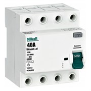 Dekraft ВДТ 4P 40А 100мА тип AC 6кА УЗО-03 14243DEK Dekraft ВДТ 4P 40А 100мА тип AC 6кА УЗО-03 14243DEK