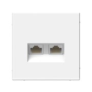 ArtGallery Лотос Розетка двойная компьютерная RJ45+RJ45, кат.6А, механизм GAL001388