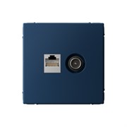 ArtGallery Аквамарин Розетка двойная ТВ + компьютерная RJ45, кат. 5Е GAL001189