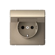 Systeme Electric ArtGallery Шампань Розетка с заземл. со шторк. с крышк., 16А, IP20,  механизм, быстрозажим. клем. GAL000546S