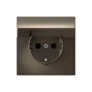 Systeme Electric ArtGallery Мокко Розетка с заземл. со шторк. с крышк., 16А, IP20,  механизм, быстрозажим. клем. GAL000646S