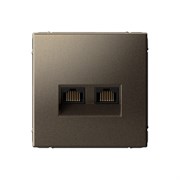 ArtGallery Мокко Розетка двойная компьютерная RJ45+RJ45, кат.6А, механизм GAL000688