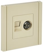 FORTE&PIANO Роз. двойная TV+RJ45 кат.5E FP436 ван. IEK FP-AK20-1-K10