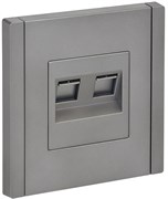 FORTE&PIANO Роз. двойная RJ11+RJ45 кат.5E FP535 ст. IEK FP-KT20-O-1-K46