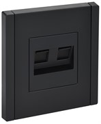 FORTE&PIANO Роз. комп. 2-ая RJ45 кат.5E FP133 чер. IEK FP-K20-1-K02