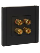 FORTE&PIANO Аудиорозетка 4-мест. FP139 чер. IEK FP-S40-K02