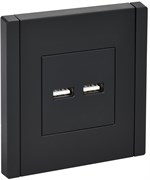 IEK FORTE&PIANO Черный Розетка USB A+A 3,1А FP149 FP-U21-D31-K02