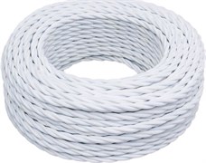 Bironi белый матовый витой провод  2*1,5 10м B1-424-71-10