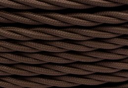 Bironi коричневый матовый витой провод 2*1,5 150м B1-424-72-150