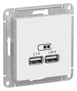 Systeme Electric AtlasDesign Лотос Розетка USB A+A, 5В/2,1 А, 2х5В/1,05 А, механизм ATN001333 Systeme Electric AtlasDesign Лотос Розетка USB A+A, 5В/2,1 А, 2х5В/1,05 А, механизм ATN001333
