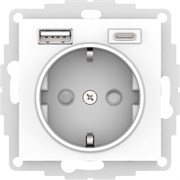 Systeme Electric AtlasDesign Лотос Розетка 16А с 2 USB A+C, 5В/2,4А/3,0А, 2х5В/1,5А, механизм ATN001332 Systeme Electric AtlasDesign Лотос Розетка 16А с 2 USB A+C, 5В/2,4А/3,0А, 2х5В/1,5А, механизм ATN001332