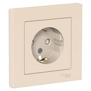 Systeme Electric AtlasDesign бежевый розетка с заземлением, со шторками, 16А, в сборе ATN000244 Systeme Electric AtlasDesign бежевый розетка с заземлением, со шторками, 16А, в сборе ATN000244