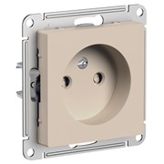 Systeme Electric AtlasDesign песочный розетка без заземления, со шторками, 16А, механизм ATN001249