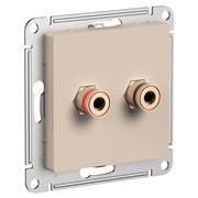 Systeme Electric AtlasDesign песочный Аудиорозетка двойная ATN001287