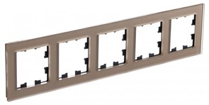Systeme Electric AtlasDesign Nature стекло шампань рамка 5-ая, универсальная ATN320505
