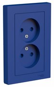 Systeme Electric AtlasDesign аквамарин розетка двойная без заземления, со шторками,16А, в сборе ATN001122 Systeme Electric AtlasDesign аквамарин розетка двойная без заземления, со шторками,16А, в сборе ATN001122