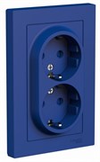 Systeme Electric AtlasDesign аквамарин розетка двойная с заземлением, со шторками, 16А, в сборе ATN001126 Systeme Electric AtlasDesign аквамарин розетка двойная с заземлением, со шторками, 16А, в сборе ATN001126