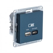 Systeme Electric AtlasDesign изумруд USB розетка A + тип-C 45W высокоскор.заряд. QC,PD, механизм ATN000829 Systeme Electric AtlasDesign изумруд USB розетка A + тип-C 45W высокоскор.заряд. QC,PD, механизм ATN000829