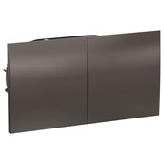 Systeme Electric AtlasDesign мокко розетка с заземлением, двойная, со шторками, с крышкой, 16А, в сборе ATN000628