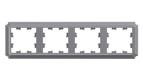 Systeme Electric AtlasDesign Antique сталь рамка 4-ая, универсальная ATN100904