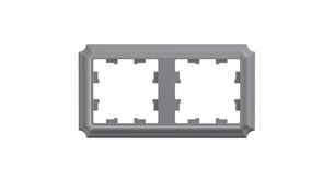 Systeme Electric AtlasDesign Antique сталь рамка 2-ая, универсальная ATN100902