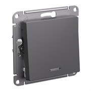 Systeme Electric AtlasDesign базальт выключатель 1-клавишный с подсветкой, сх.1а, 10АХ, механизм ATN001413