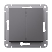 Systeme Electric AtlasDesign базальт переключатель 2-клавишный перекрестный, 2 x сх. 7, 10АХ, механизм ATN001473