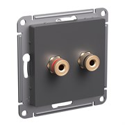 Systeme Electric AtlasDesign базальт розетка Аудио двойная ATN001487