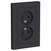 Systeme Electric AtlasDesign карбон розетка без заземления, двойная, 16А, в сборе ATN001020 Systeme Electric AtlasDesign карбон розетка без заземления, двойная, 16А, в сборе ATN001020