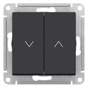 Systeme Electric AtlasDesign 2-клавишный выключатель ДЛЯ ЖАЛЮЗИ, 2х сх.4, 10А, механизм, КАРБОН ATN001019 Systeme Electric AtlasDesign 2-клавишный выключатель ДЛЯ ЖАЛЮЗИ, 2х сх.4, 10А, механизм, КАРБОН ATN001019
