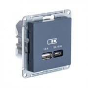 Systeme Electric AtlasDesign грифель USB розетка A + тип-C 45W высокоскор.заряд. QC,PD, механизм ATN000729