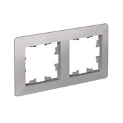 Systeme Electric AtlasDesign Air Алюминий/дымчатый черный Рамка 2-ая ATN220302