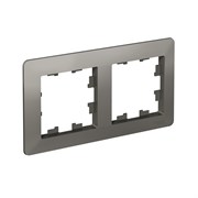 Systeme Electric AtlasDesign Air Сталь/дымчатый черный Рамка 2-ая ATN220902