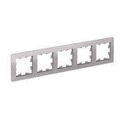 Systeme Electric AtlasDesign Air Алюминий/дымчатый черный Рамка 5-ая ATN220305