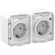 Systeme Electric AtlasDesign Profi54 наружный белый розетка 2-ая с заземлением, со шт., 16А 250B IP54 ATN540126 Systeme Electric AtlasDesign Profi54 наружный белый розетка 2-ая с заземлением, со шт., 16А 250B IP54 ATN540126