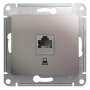Glossa платина розетка компьютерная RJ45 кат.5E GSL001281K Glossa платина розетка компьютерная RJ45 кат.5E GSL001281K