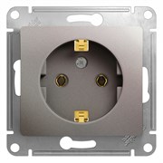 Glossa платина розетка с заземлением GSL001243 Glossa платина розетка с заземлением GSL001243