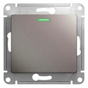Glossa платина переключатель 1-клавишный с подсветкой, сх.6а,10AX GSL001263 Glossa платина переключатель 1-клавишный с подсветкой, сх.6а,10AX GSL001263